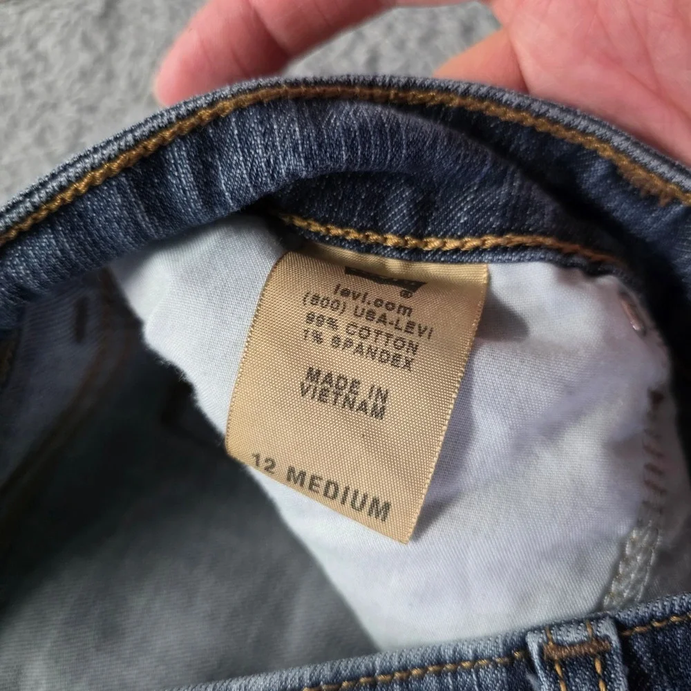 Levi's Womens 12 Medium 515 Bootcut Jeans Blue Medium Wash Stretch Denim